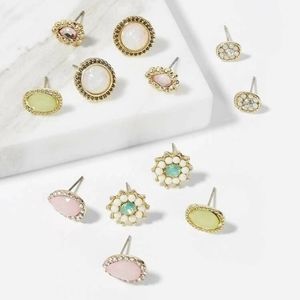 6 pairs ~ Studded Earrings